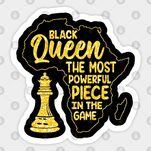 Black Queen, The most powerful piece in the game Sticker by UrbanLifeApparel